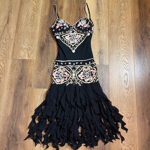 Vintage 100% Silk Beaded Dress Sue Wong Dress Vintage Beaded Dress Mermaid Prom